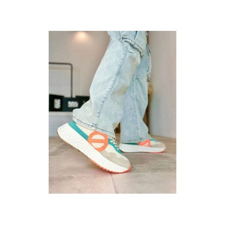 CARTER JOGGER Beige Vert, Baskets running No Name