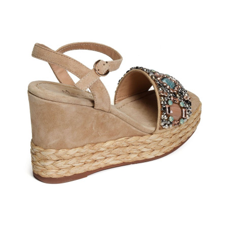 V22259 Taupe Sandales compensees Alma en Pena