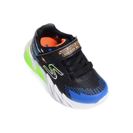 FLEX GLOW BOLT BB Noir Bleu, Baskets running Skechers
