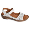 TABELO Blanc, Sandales plates Madory