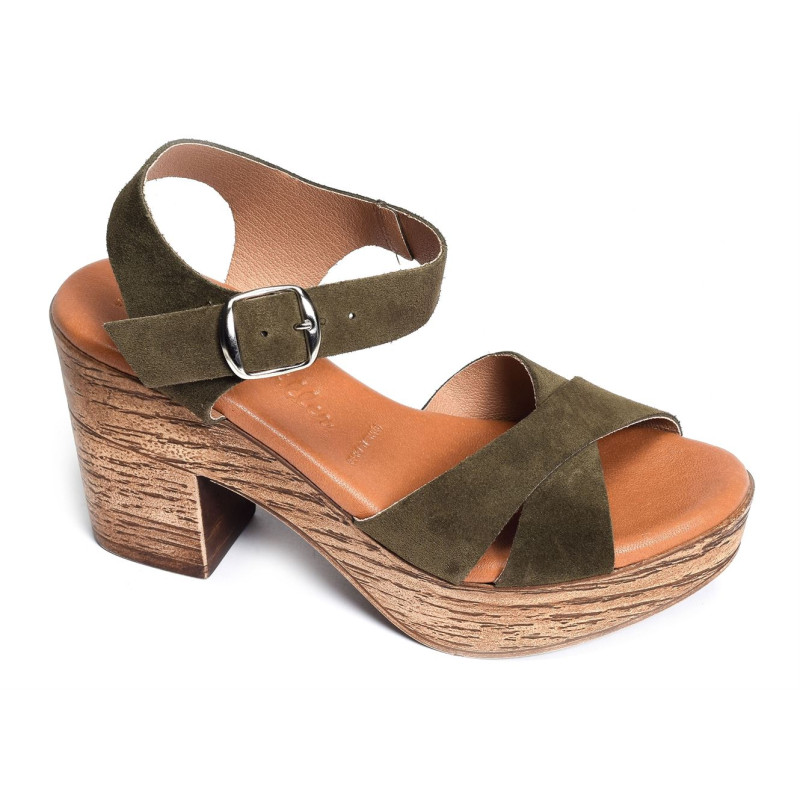 3296 Kaki, Nu-Pieds à talon Patricia miller