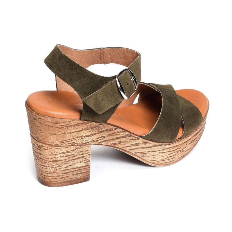 3296 Kaki, Nu-Pieds à talon Patricia miller
