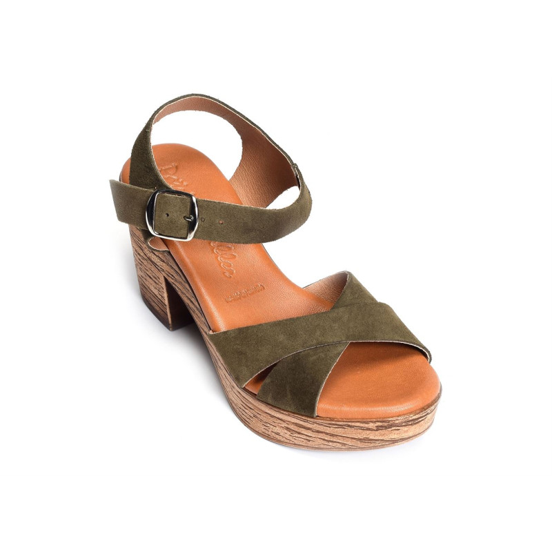3296 Kaki, Nu-Pieds à talon Patricia miller