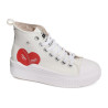 KAYA FLOW MID 3727 Blanc Rouge, Chaussures montantes British Knights
