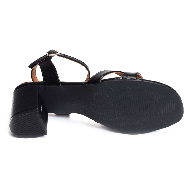 1232 Noir, Nu-Pieds à talon Folie's