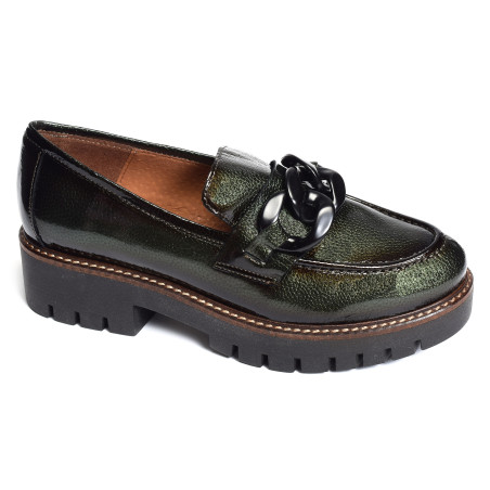 CV6204 Verni Vert, Mocassins Rock & Rose