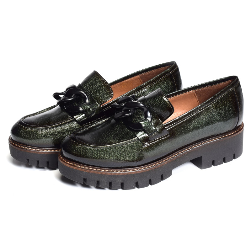 CV6204 Verni Vert, Mocassins Rock & Rose