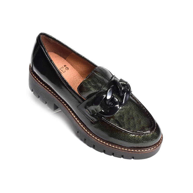CV6204 Verni Vert, Mocassins Rock & Rose