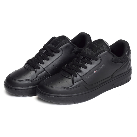 TH BASKET CORE LEATHER ESS 5040 Noir, Sneakers basses Tommy Hilfiger