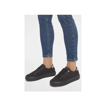 ESSENTIAL VULC CANVAS SNEAKER 7682 Noir, Chaussures basses Tommy Hilfiger