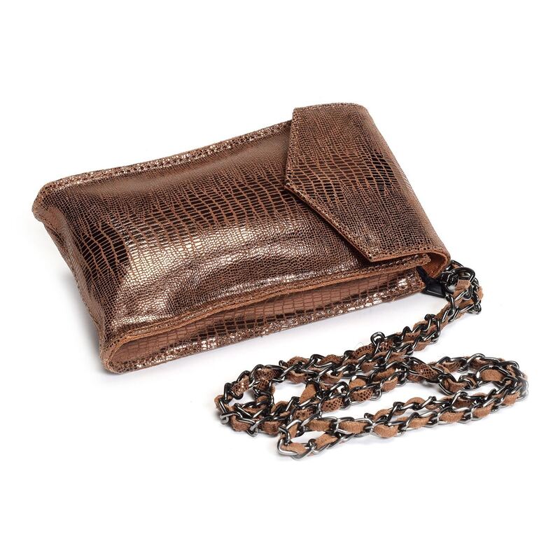 POCHETTE BANDOULIERE ELISA HE2002 Bronze, Pochettes Charlay Stone