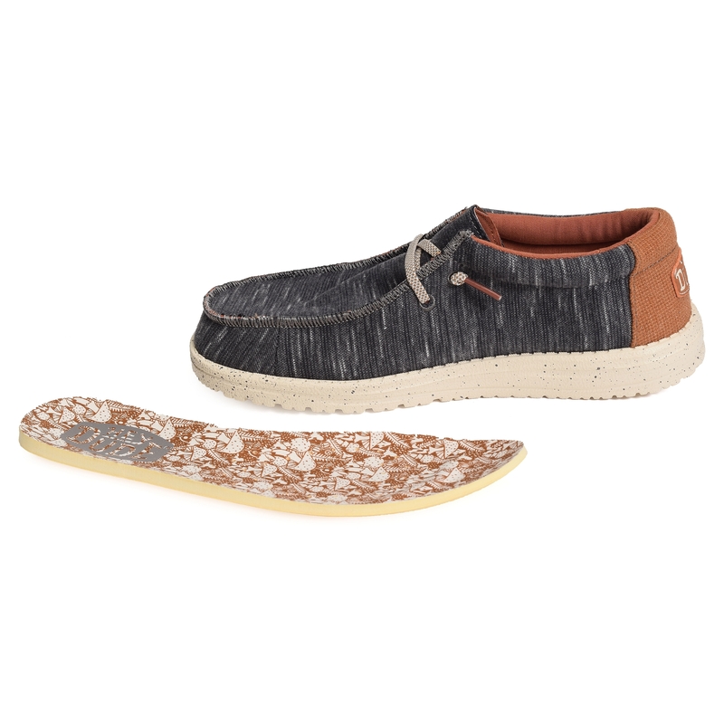 WALLY JERSEY Anthracite, Slip-On HeyDude