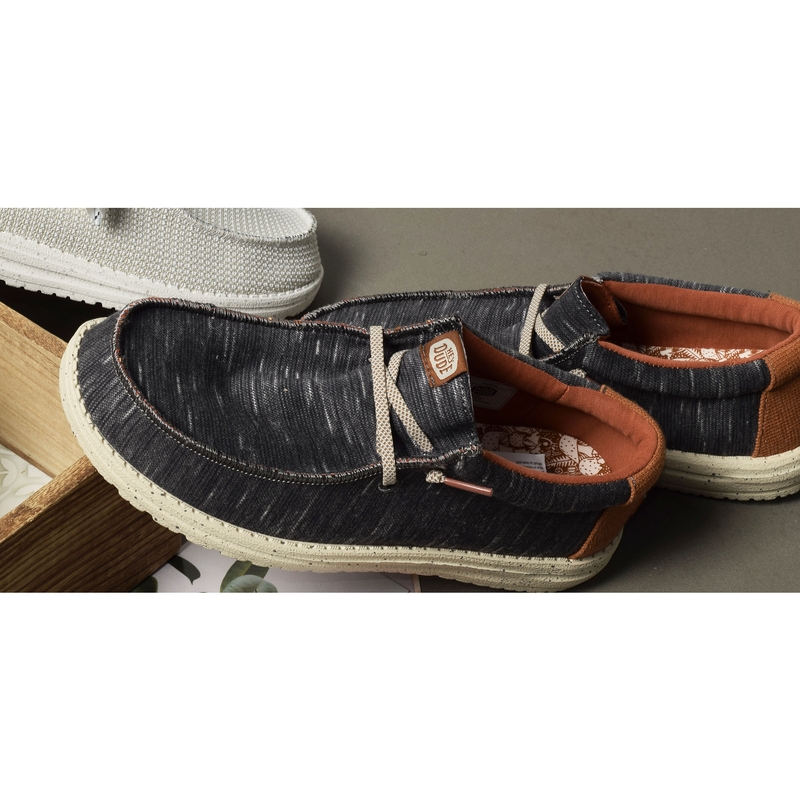 WALLY JERSEY Anthracite, Slip-On HeyDude