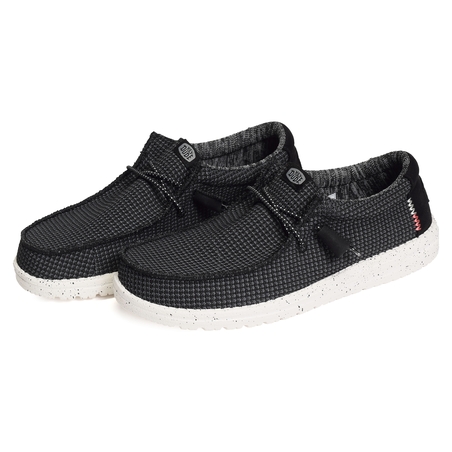 WALLY SPORT MESH Noir Blanc, Slip-On HeyDude