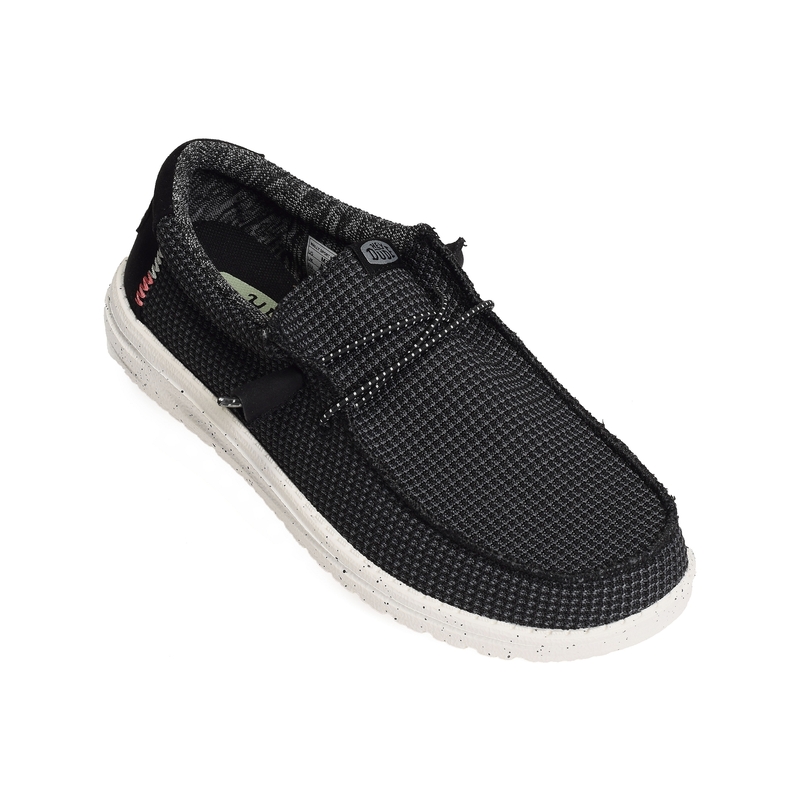WALLY SPORT MESH Noir Blanc, Slip-On HeyDude