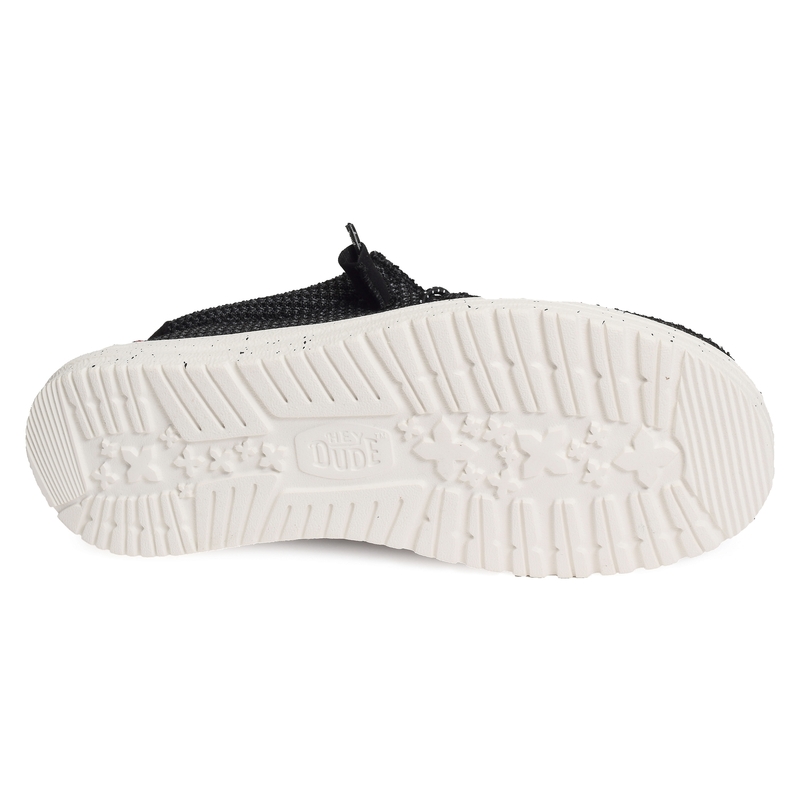WALLY SPORT MESH Noir Blanc, Slip-On HeyDude