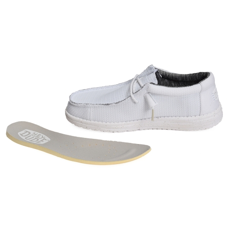 WALLY SPORT MESH Blanc Blanc, Slip-On HeyDude