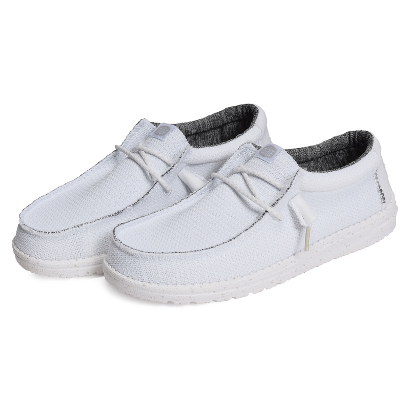 WALLY SPORT MESH Blanc Blanc, Slip-On HeyDude