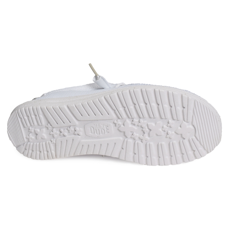 WALLY SPORT MESH Blanc Blanc, Slip-On HeyDude