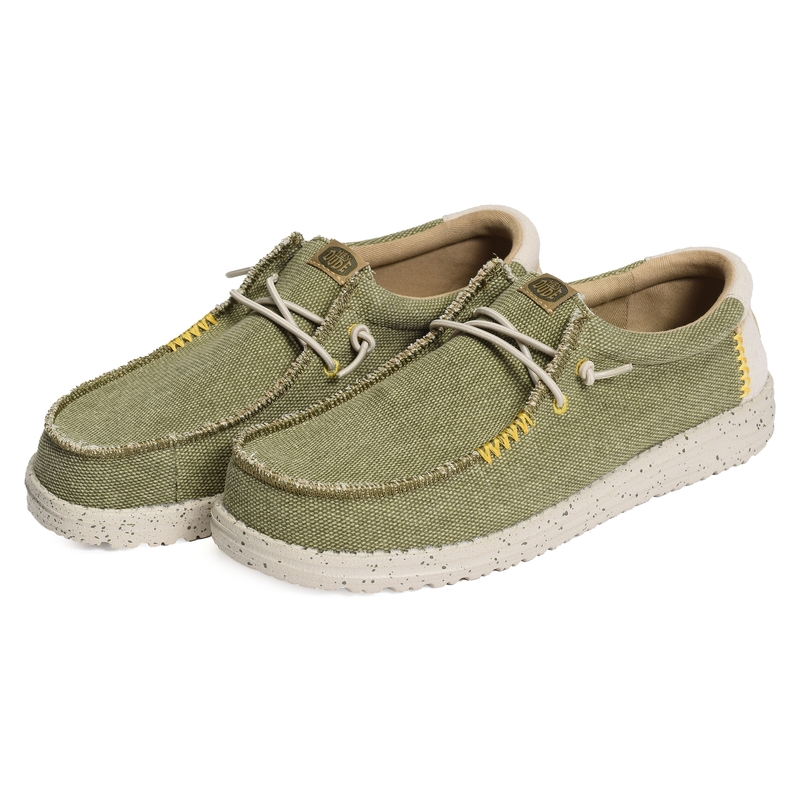 WALLY COASTLINE JUTE Olive, Slip-On HeyDude