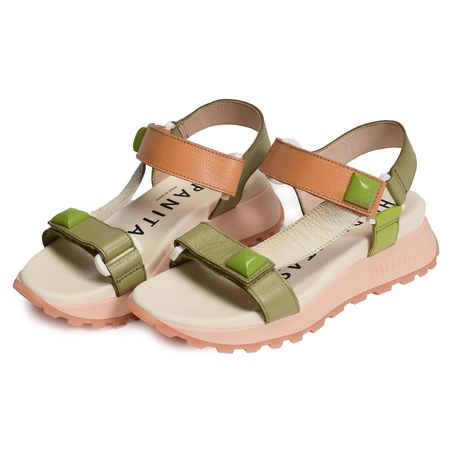 MAUI 243311 Beige Kaki, Sandales compensées Hispanitas