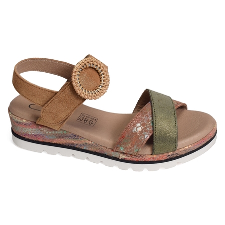 MAGNABE Kaki, Sandales compensées Geo Reino