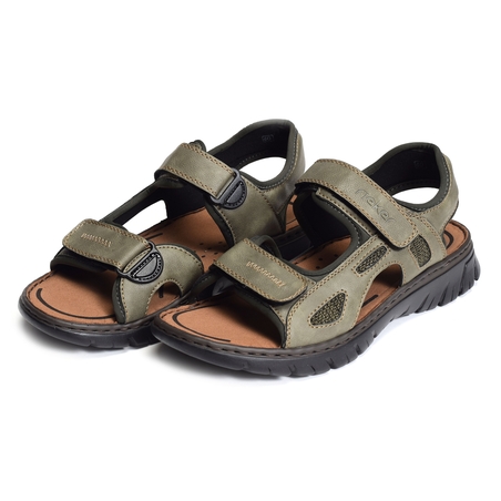 26761 Kaki, Sandales plates & Nu-Pieds Rieker
