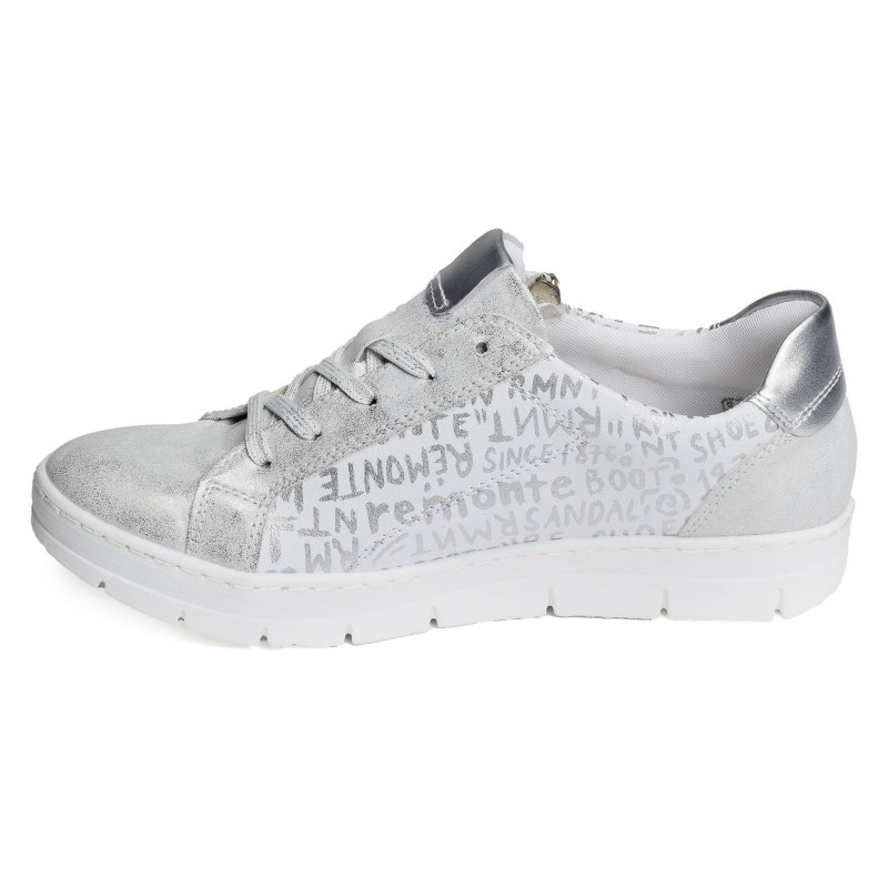 D5821 Blanc Argent, Sneakers basses Remonte