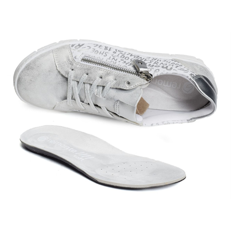 D5821 Blanc Argent, Sneakers basses Remonte