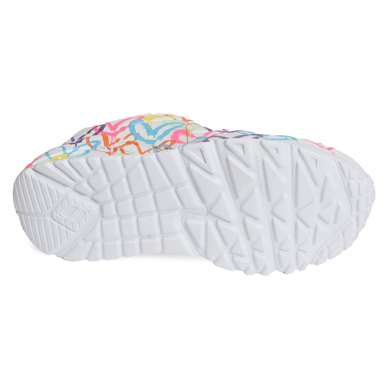 UNO LITE SPREAD THE LOVE Blanc, Sneakers basses Skechers