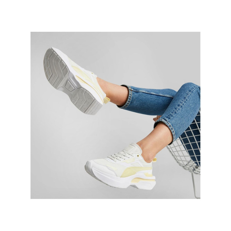 KOSMO RIDER TECH Blanc Jaune, Baskets running Puma