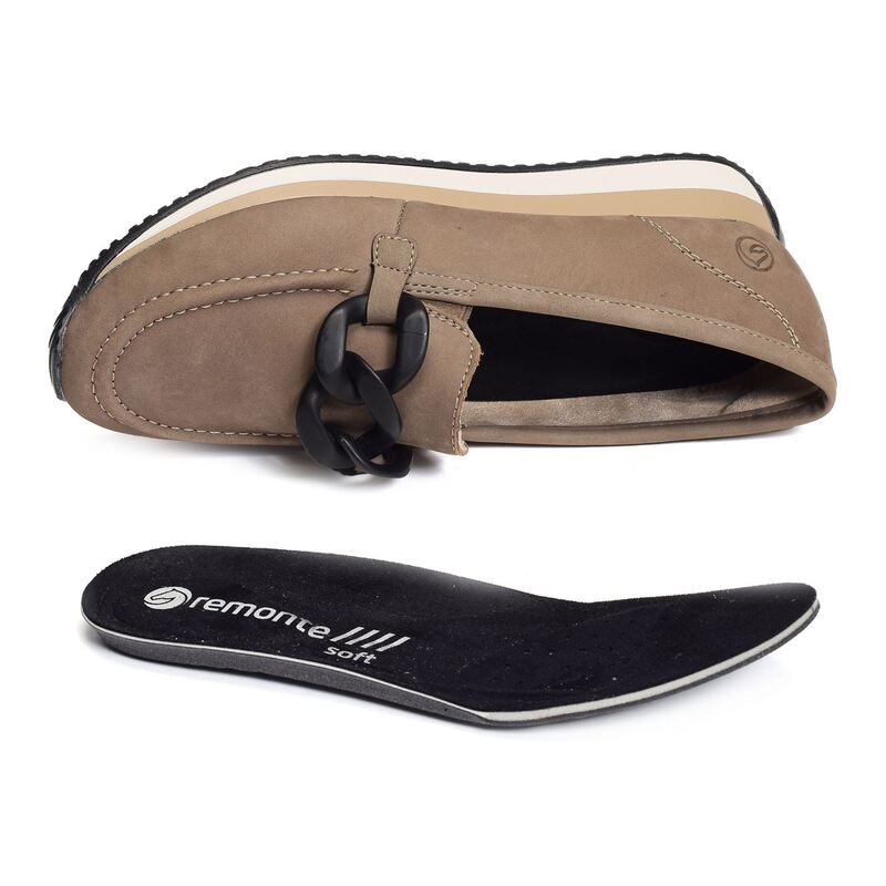 D0H10 Taupe, Mocassins Remonte