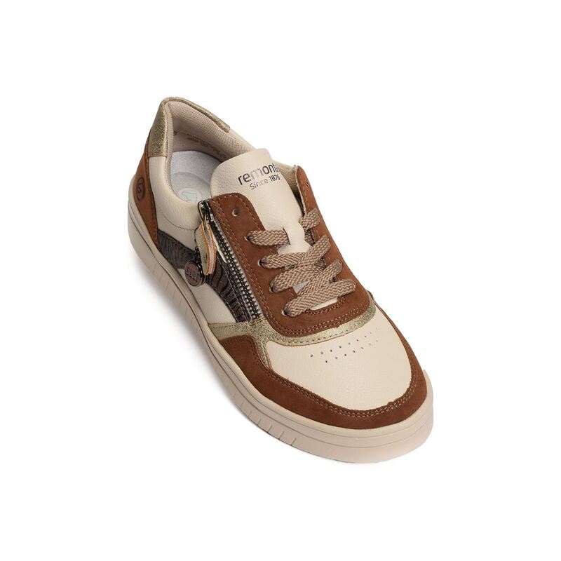 D0J01 Beige Marron, Sneakers basses Remonte
