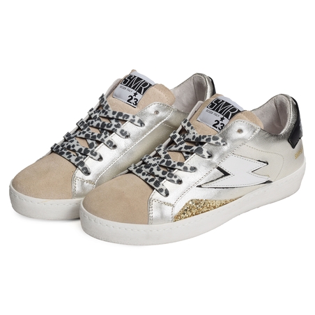 LARRY Beige Argent, Sneakers basses Semerdjian