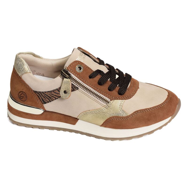 R2548 Beige Marron, Baskets running Remonte