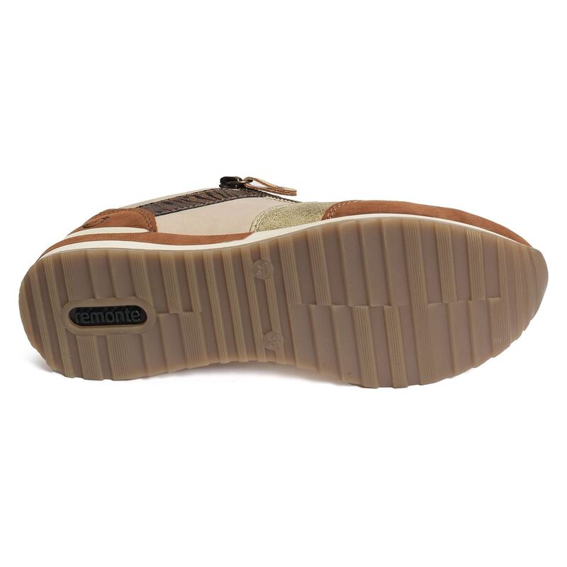 R2548 Beige Marron, Baskets running Remonte