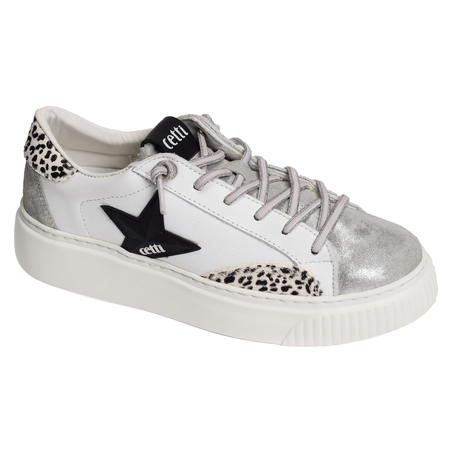C1342 XL W Blanc Argent, Sneakers basses Cetti