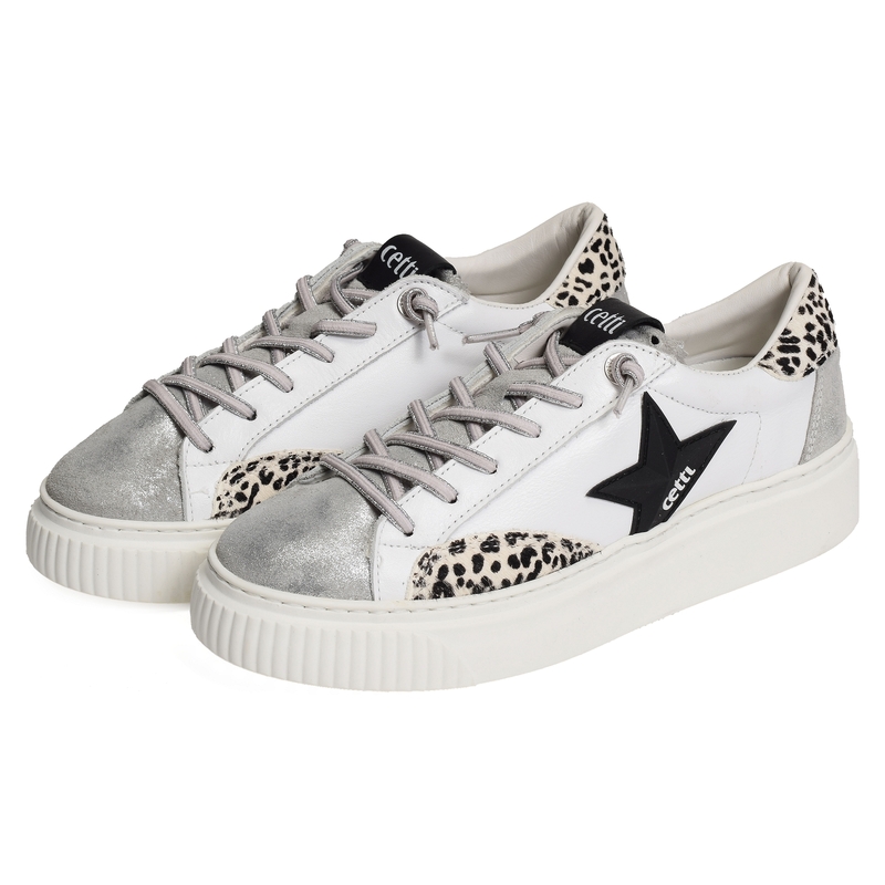 C1342 XL W Blanc Argent, Sneakers basses Cetti