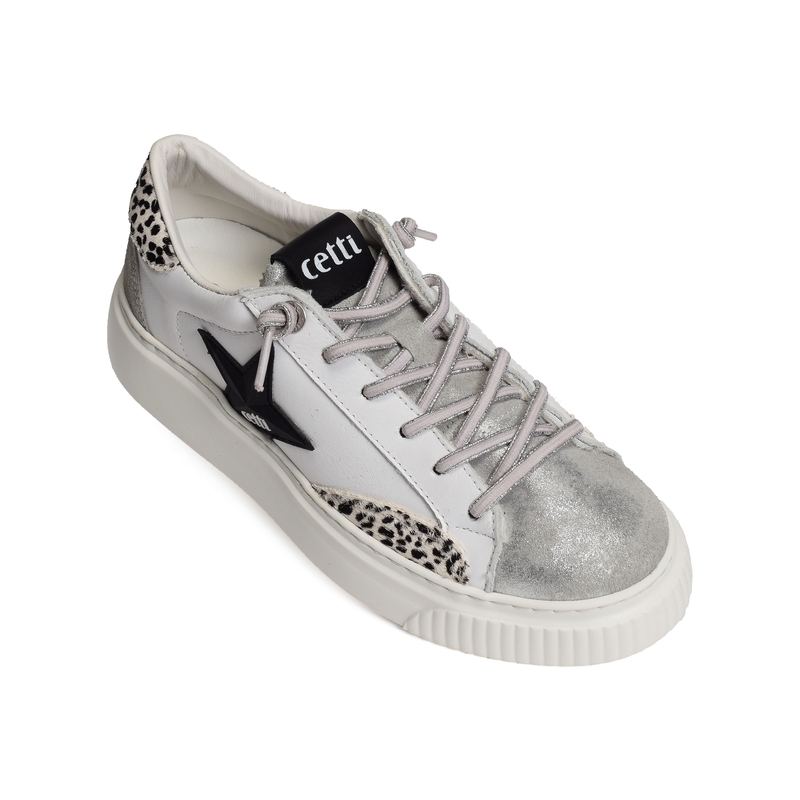 C1342 XL W Blanc Argent, Sneakers basses Cetti