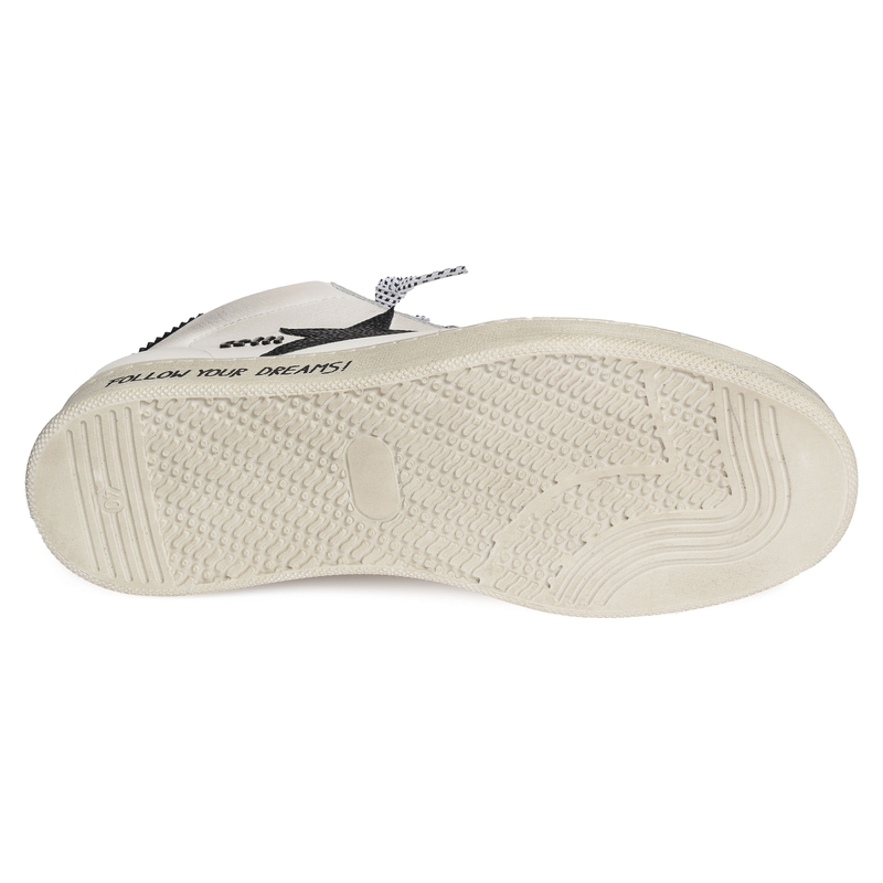 C1333 Blanc Noir, Baskets montantes Cetti