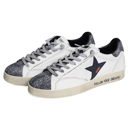 C1342 Blanc Marine, Sneakers basses Cetti
