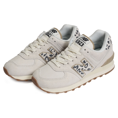 WL574 Blanc Léopard, Sneakers basses New Balance