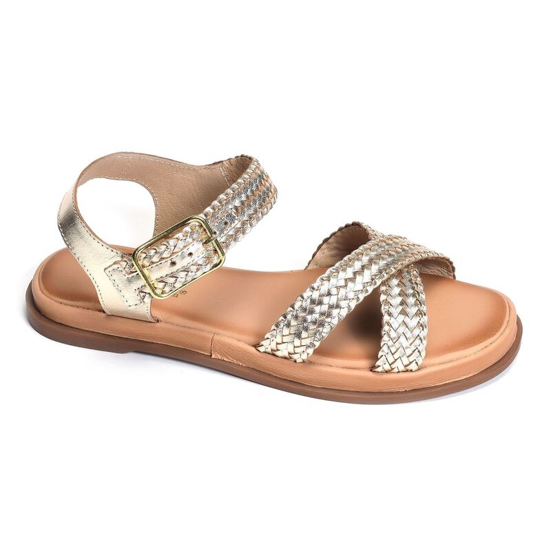 YSA 23 Gold, Sandales plates Atelier tropezien