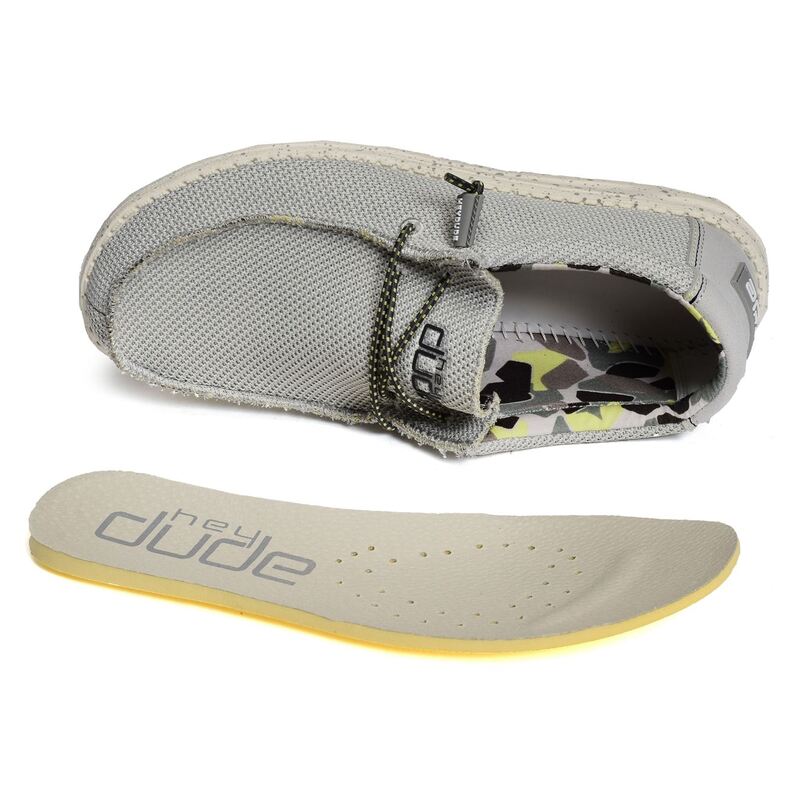 WALLY SOX Gris Clair, Slip-On HeyDude