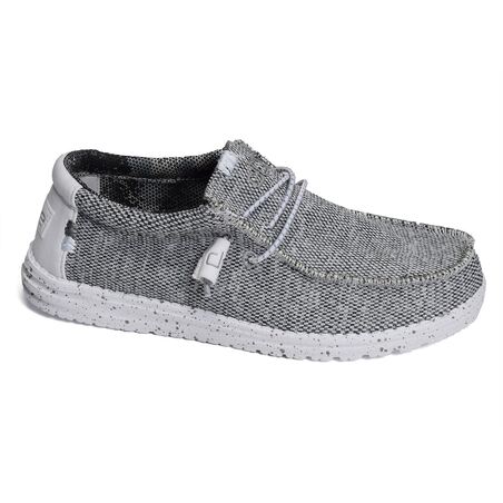 WALLY SOX Gris Blanc, Slip-On HeyDude