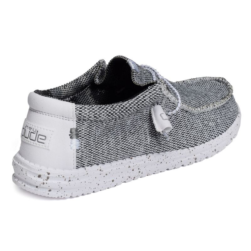 WALLY SOX Gris Blanc, Slip-On HeyDude
