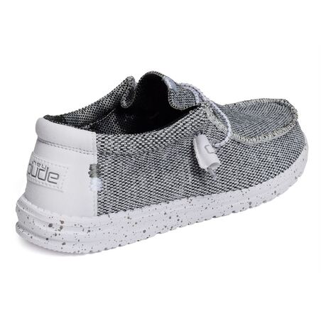 WALLY SOX Gris Blanc, Slip-On HeyDude