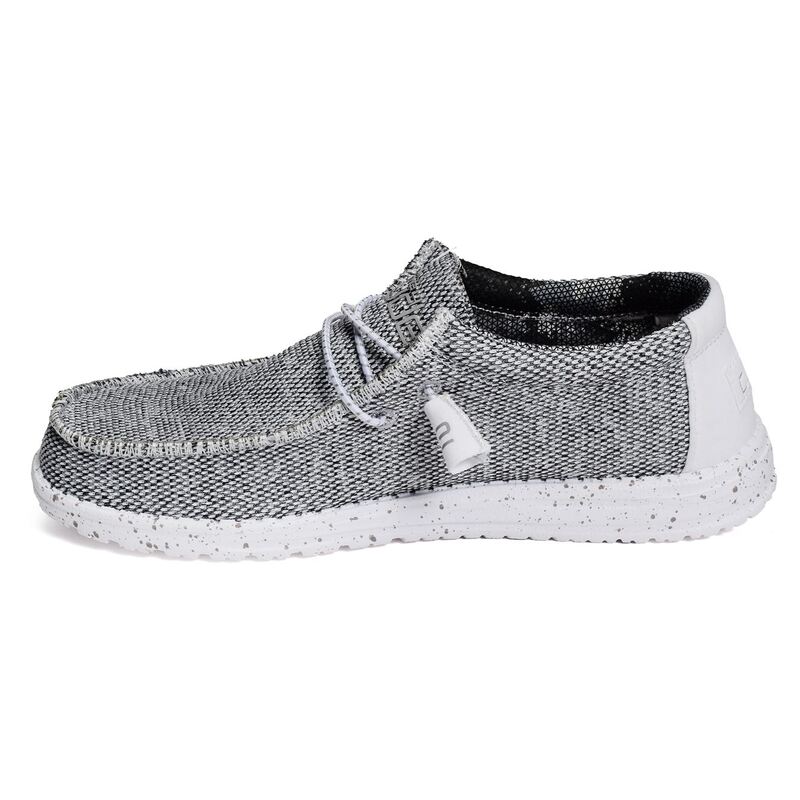 WALLY SOX Gris Blanc, Slip-On HeyDude
