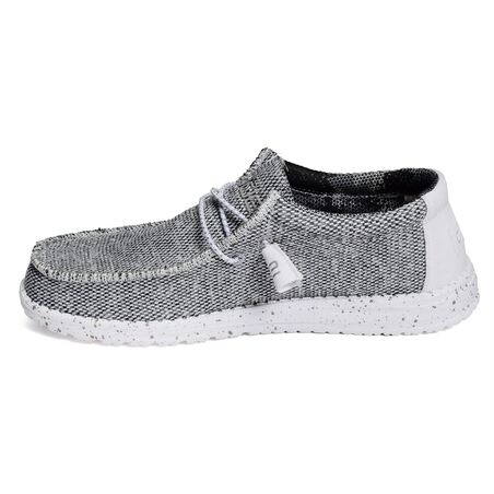 WALLY SOX Gris Blanc, Slip-On HeyDude