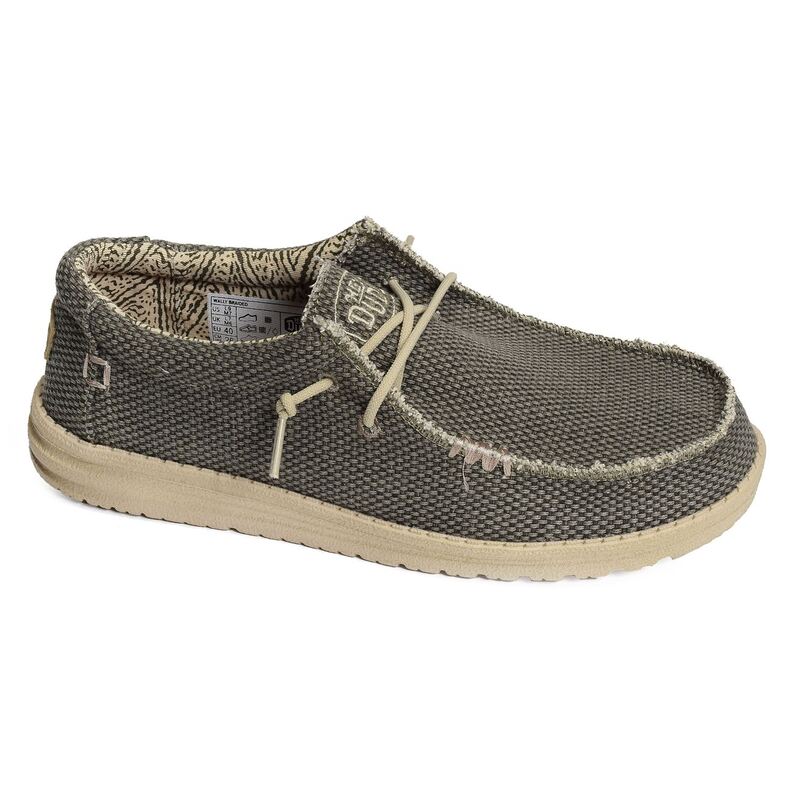 WALLY BRAIDED Kaki, Slip-On HeyDude